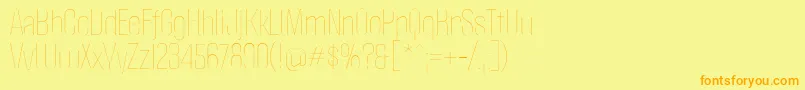 PoliticaThin Font – Orange Fonts on Yellow Background
