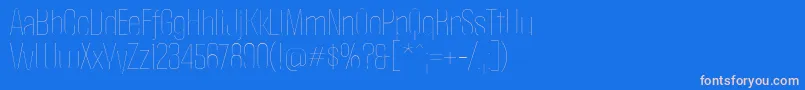 PoliticaThin-Schriftart – Rosa Schriften auf blauem Hintergrund