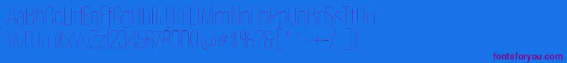 PoliticaThin Font – Purple Fonts on Blue Background