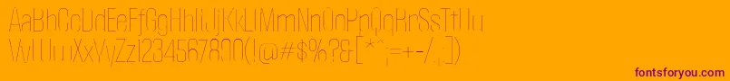 PoliticaThin Font – Purple Fonts on Orange Background