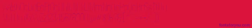 PoliticaThin Font – Purple Fonts on Red Background