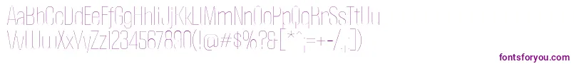 PoliticaThin Font – Purple Fonts on White Background