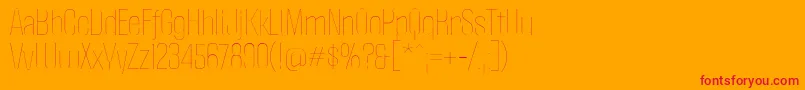 PoliticaThin Font – Red Fonts on Orange Background
