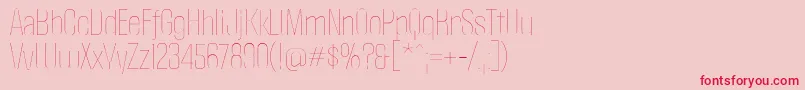 PoliticaThin Font – Red Fonts on Pink Background