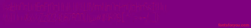PoliticaThin Font – Red Fonts on Purple Background