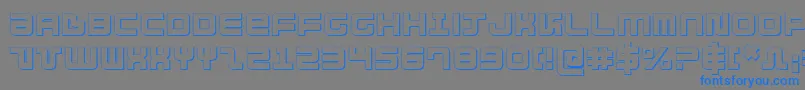 Czcionka Direktor3D – niebieskie czcionki na szarym tle