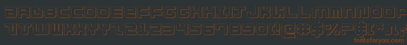Direktor3D Font – Brown Fonts on Black Background