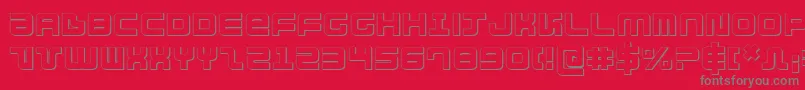 フォントDirektor3D – 赤い背景に灰色の文字