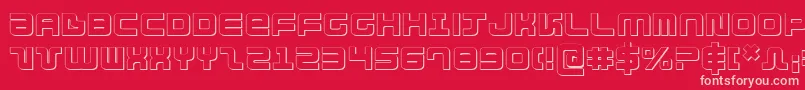 Шрифт Direktor3D – розовые шрифты на красном фоне