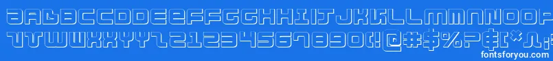Шрифт Direktor3D – белые шрифты на синем фоне