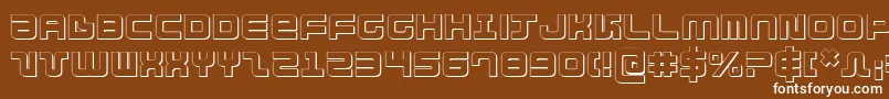 フォントDirektor3D – 茶色の背景に白い文字