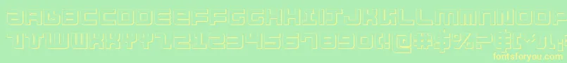 Direktor3D Font – Yellow Fonts on Green Background