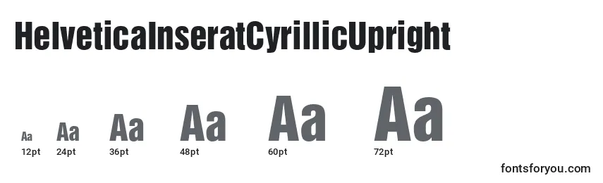 Размеры шрифта HelveticaInseratCyrillicUpright