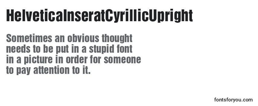 HelveticaInseratCyrillicUpright Font