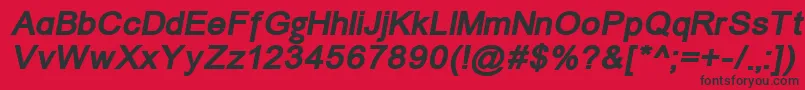 Unkoi8bi Font – Black Fonts on Red Background