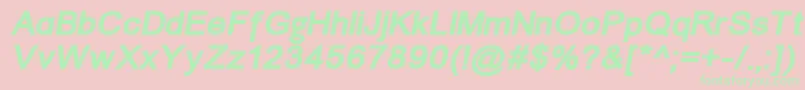 Unkoi8bi Font – Green Fonts on Pink Background