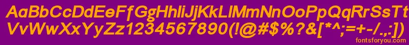 Unkoi8bi Font – Orange Fonts on Purple Background