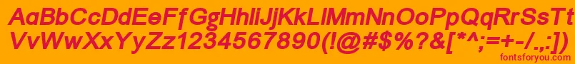 Unkoi8bi Font – Red Fonts on Orange Background