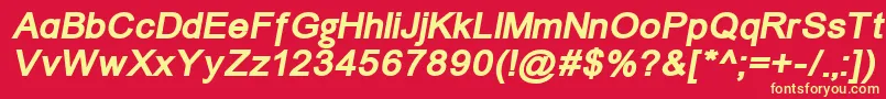 Unkoi8bi Font – Yellow Fonts on Red Background