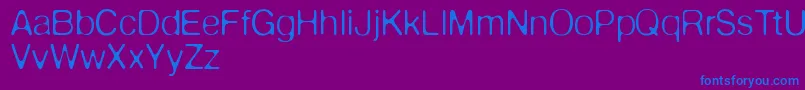 Defonteleger Font – Blue Fonts on Purple Background