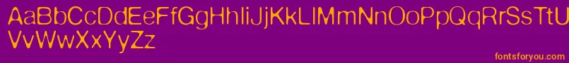 Defonteleger Font – Orange Fonts on Purple Background