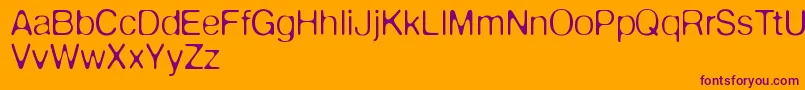 Defonteleger Font – Purple Fonts on Orange Background