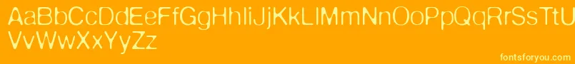 Defonteleger Font – Yellow Fonts on Orange Background