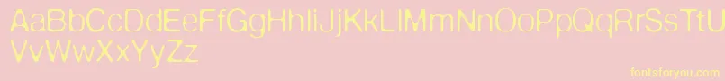 Defonteleger Font – Yellow Fonts on Pink Background