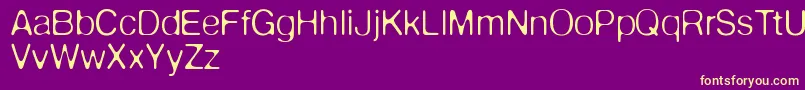 Defonteleger Font – Yellow Fonts on Purple Background