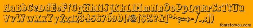 Waterloorelief Font – Black Fonts on Orange Background