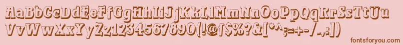 Waterloorelief Font – Brown Fonts on Pink Background