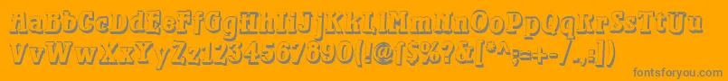 Waterloorelief Font – Gray Fonts on Orange Background