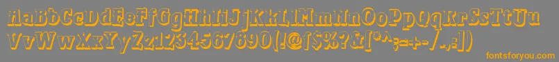Weitere Informationen zur Waterloorelief-Schriftart Waterloorelief-Schriftart – Orangefarbene Schriften auf grauem Hintergrund