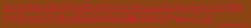 Waterloorelief Font – Red Fonts on Brown Background