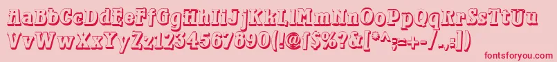 More about Waterloorelief Font Waterloorelief Font – Red Fonts on Pink Background