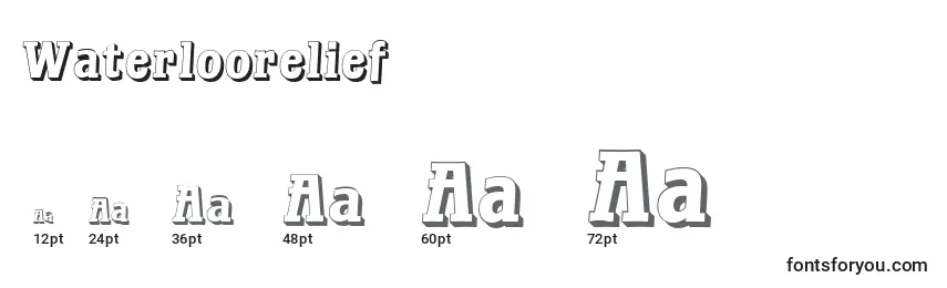Размеры шрифта Waterloorelief