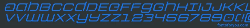 Colonymarinesexpandital Font – Blue Fonts on Black Background