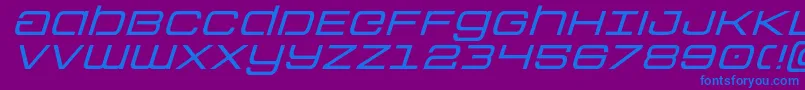 Colonymarinesexpandital Font – Blue Fonts on Purple Background