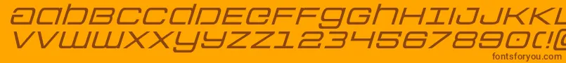 Шрифт Colonymarinesexpandital – коричневые шрифты на оранжевом фоне
