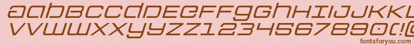 フォントColonymarinesexpandital – ピンクの背景に茶色のフォント