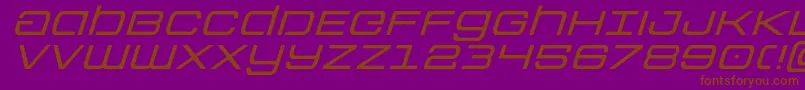 フォントColonymarinesexpandital – 紫色の背景に茶色のフォント