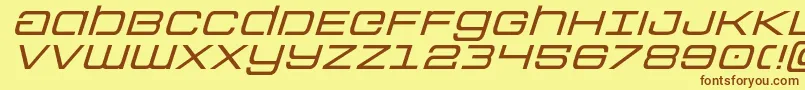 Colonymarinesexpandital-fontti – ruskeat fontit keltaisella taustalla