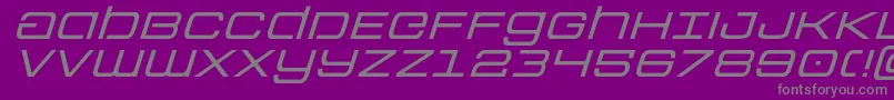 フォントColonymarinesexpandital – 紫の背景に灰色の文字