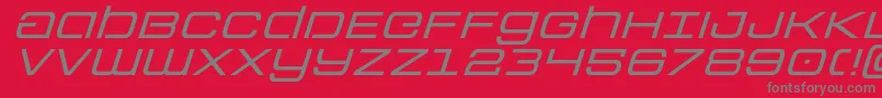 フォントColonymarinesexpandital – 赤い背景に灰色の文字