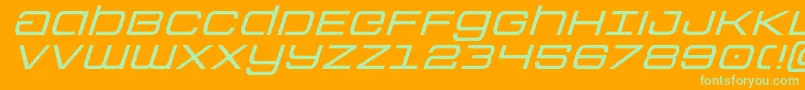 Colonymarinesexpandital Font – Green Fonts on Orange Background