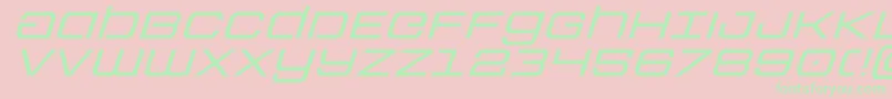 Шрифт Colonymarinesexpandital – зелёные шрифты на розовом фоне