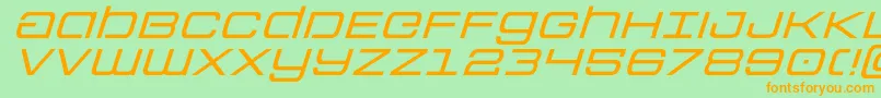 Colonymarinesexpandital Font – Orange Fonts on Green Background