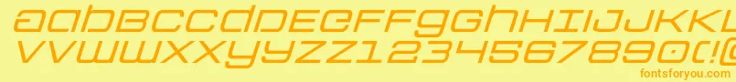 Colonymarinesexpandital Font – Orange Fonts on Yellow Background