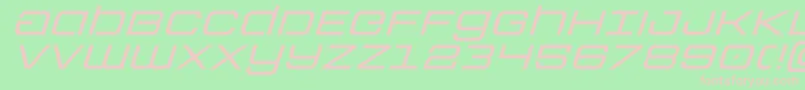 Colonymarinesexpandital Font – Pink Fonts on Green Background