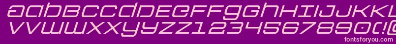 Colonymarinesexpandital-fontti – vaaleanpunaiset fontit violetilla taustalla